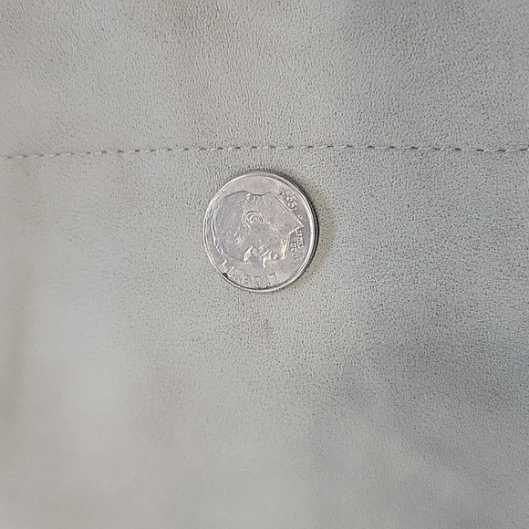 Zara Faux Leather Pants, Size M, Light Light Sage Green, Grayish Hue. EUC - Picture 14 of 14